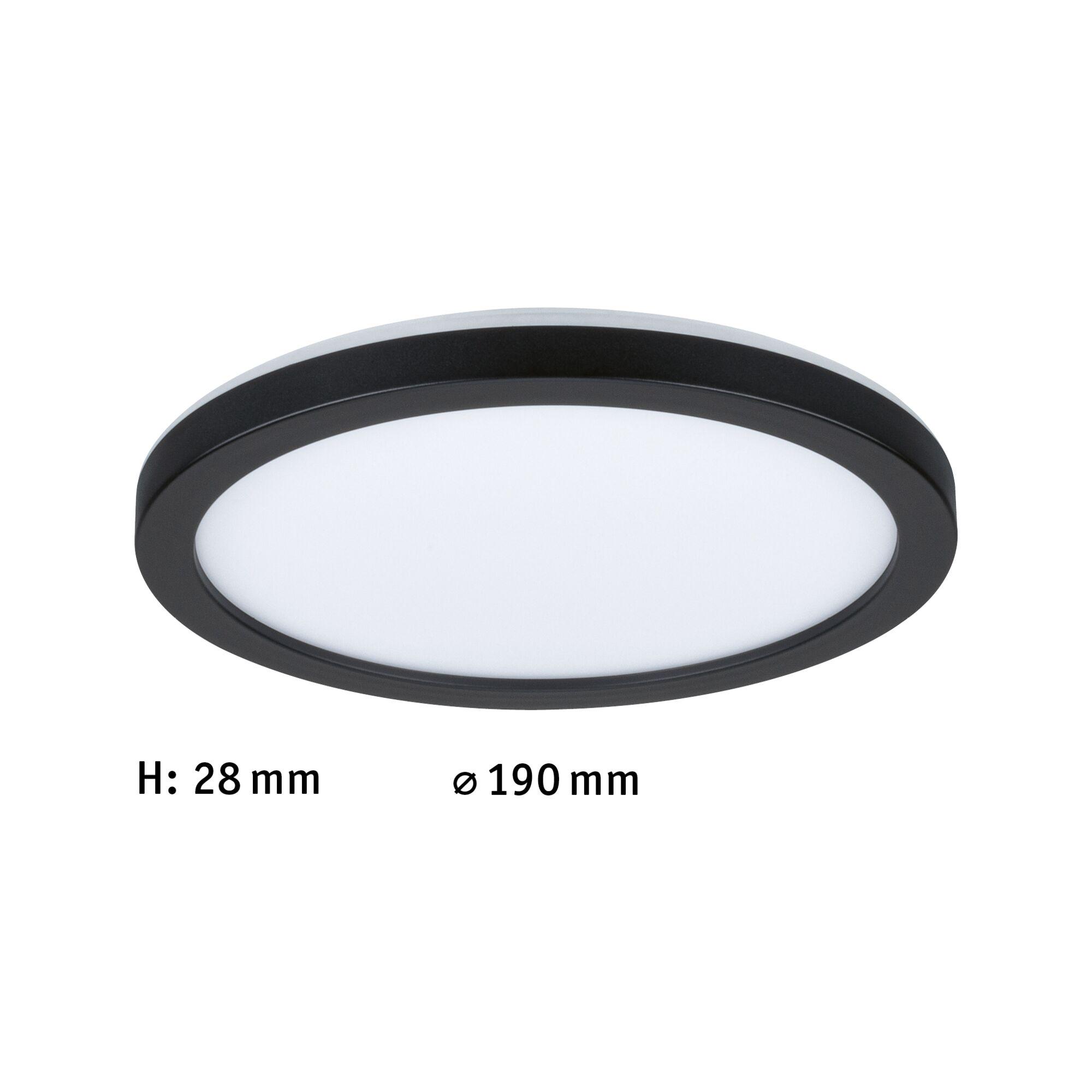 Okrągła lampa sufitowa LED z czarną metalową ramą i białym dyfuzorem, energooszczędne oświetlenie wnętrz