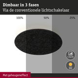 Zwart LED-plafondlicht dimbaar in 3 stappen met warm wit licht en geheugeneffect