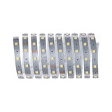 Bande LED flexible argentée avec LEDs blanc chaud pour éclairage décoratif et accents lumineux