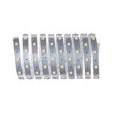 Bande LED flexible argentée avec LEDs blanc chaud pour éclairage décoratif et accents lumineux