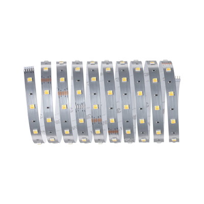 Bande LED flexible argentée avec LEDs blanc chaud pour éclairage décoratif et accents lumineux