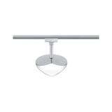 Silberne LED-Schienenleuchte mit herzförmigem Leuchtkopf aus Metall für moderne Innenbeleuchtung