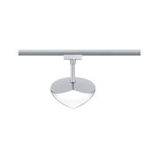 Silberne LED-Schienenleuchte mit herzförmigem Leuchtkopf aus Metall für moderne Innenbeleuchtung
