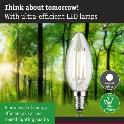Energy-saving neutral white LED lamp with clear glass for efficient home lighting and eco-friendly use