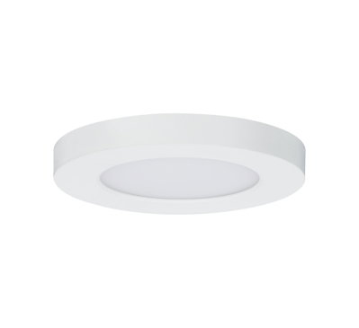 Rundes weißes LED-Deckenpanel mit flachem Design aus Kunststoff für moderne Innenbeleuchtung
