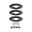LED Recessed luminaire Nova Mini Coin Basic Set Rigid IP44 round 66mm Coin 3x4W 3x310lm 230V 2700K Black matt Three black metal recessed spotlights with 35 mm diameter for modern LED lighting
