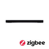 Slim black metal LED bar with Zigbee support for smart lighting control and automation