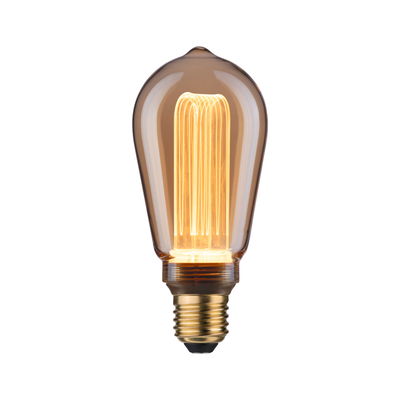 Vintage LED bulb with brown glass and warm white light for decorative lighting use