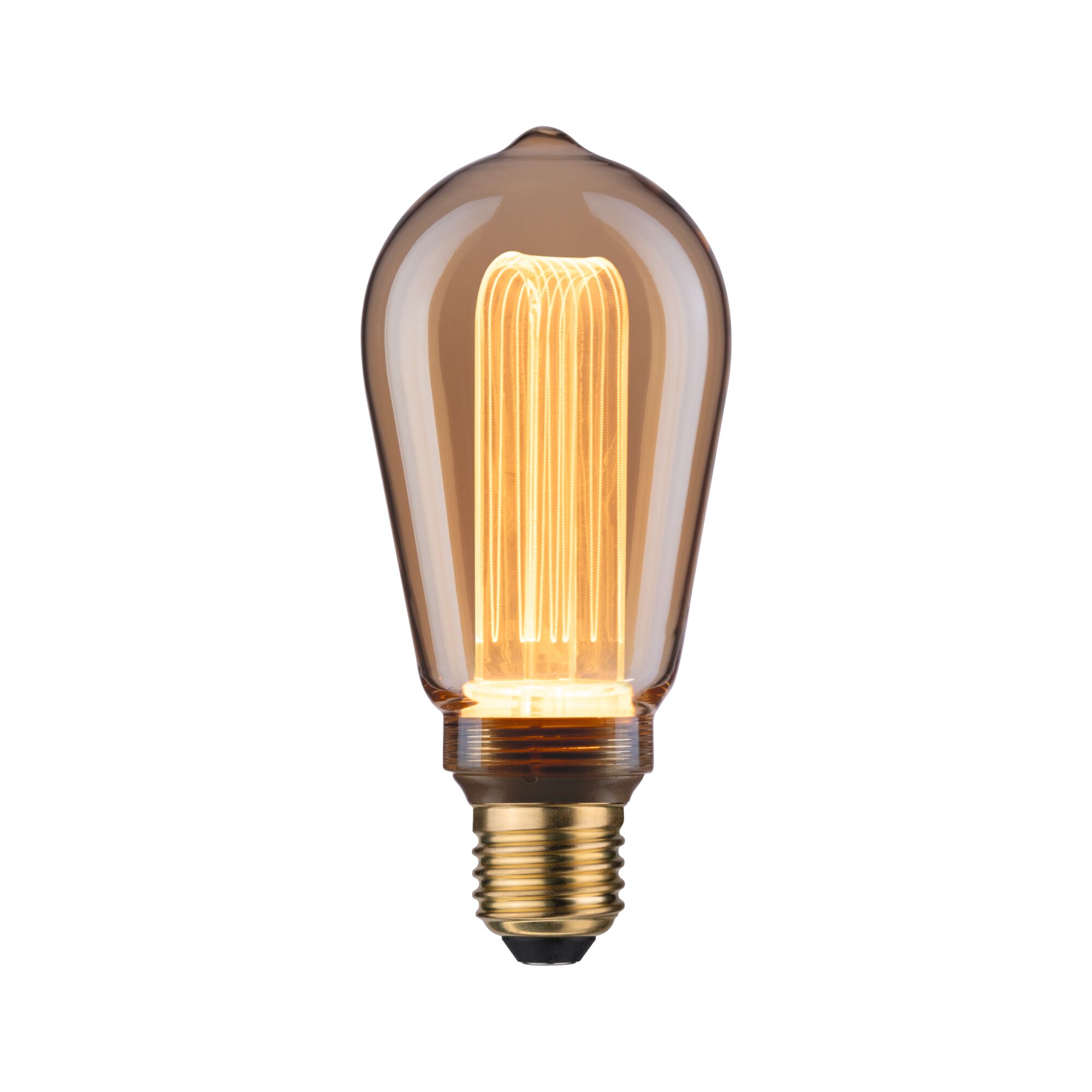 Inner Glow Edition LED-kolf Arc E27 230V 160lm 3,5W 1800K Goud Vintage LED-lamp met bruin glas en warm wit licht voor decoratieve verlichting