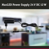 MaxLED voeding 24 V DC 12 W zwart met kabel en connector voor LED-verlichting