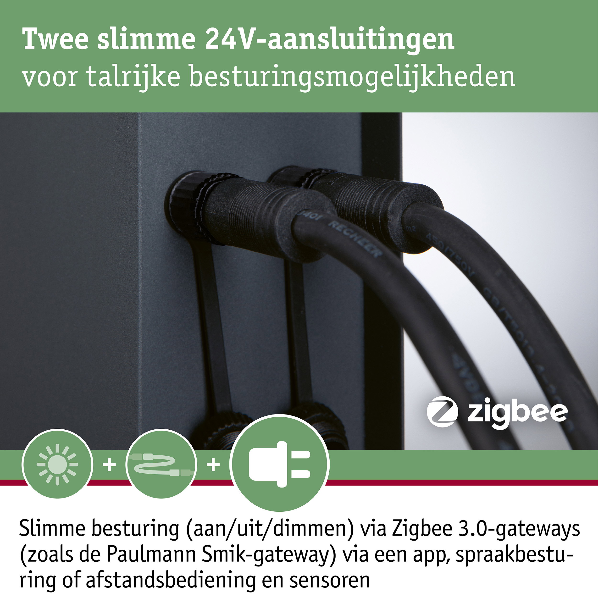 Plug & Shine Contactdooszuil Rio met transformatoren IP44 Antraciet