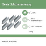 Aluminium-Profile in Silber zur idealen Lichtinszenierung für LED-Leuchten und Zubehör.