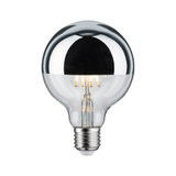 Halbverspiegelte LED-Glühbirne mit E27-Fassung aus klarem Glas für energiesparende Beleuchtung