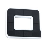 Cadre rectangulaire en plastique noir et blanc avec découpe centrale pour éclairage LED