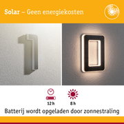 Zonne-energie LED-wandlamp in wit en zwart met energiezuinige verlichting