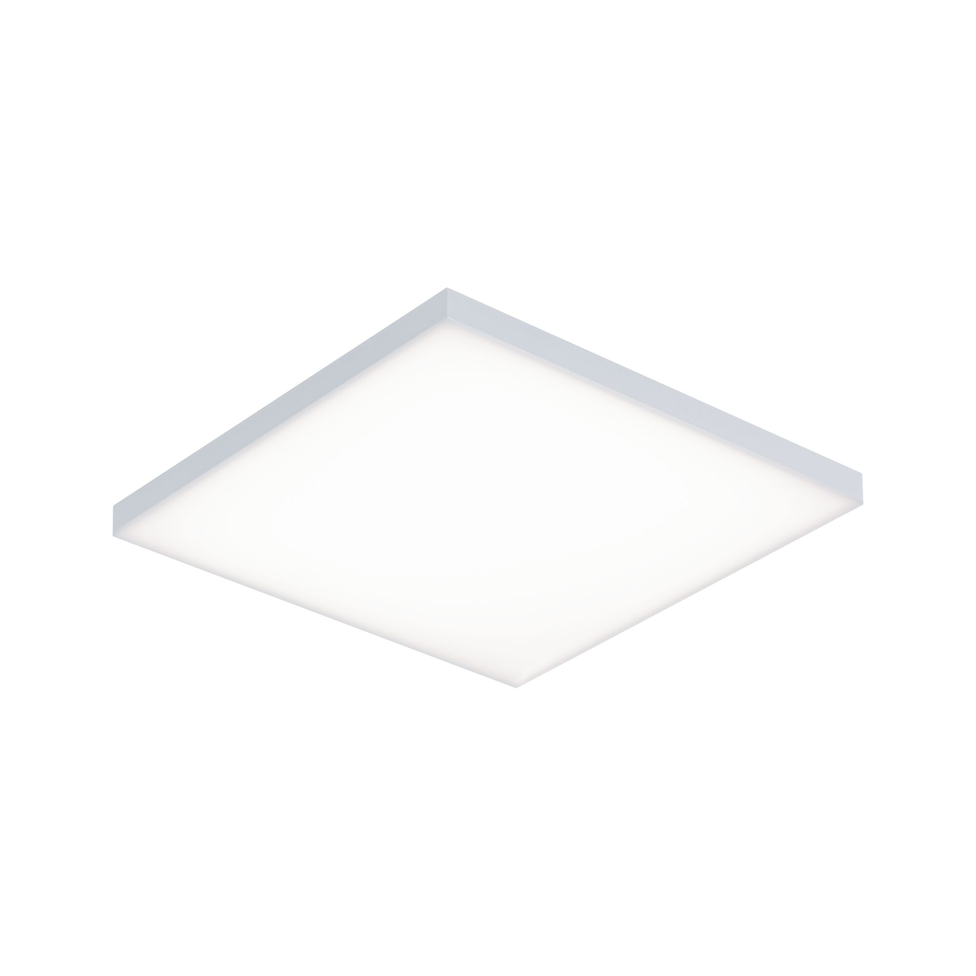 Square white LED ceiling light with energy-saving illumination for living spaces