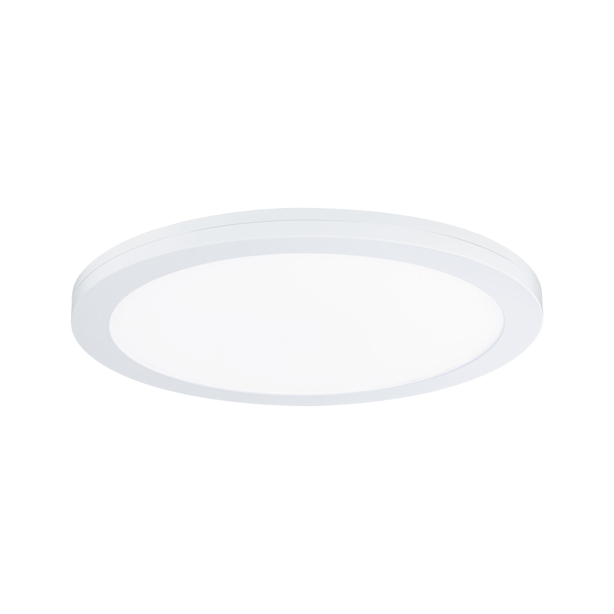 Ronde witte LED-plafondlamp met plat ontwerp van kunststof voor moderne interieurs