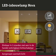 LED-inbouwlamp 3-Step-Dim Nova Coin Basisset star IP44 rond 78mm Coin 3x6W 3x470lm 230V dimbaar 2700K Staal geborsteld