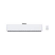 Hvid metal LED-skinne spotlight med flere linser til moderne indendørs belysning