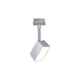 Projecteur LED carré moderne en métal argenté pour éclairage intérieur flexible et orientable