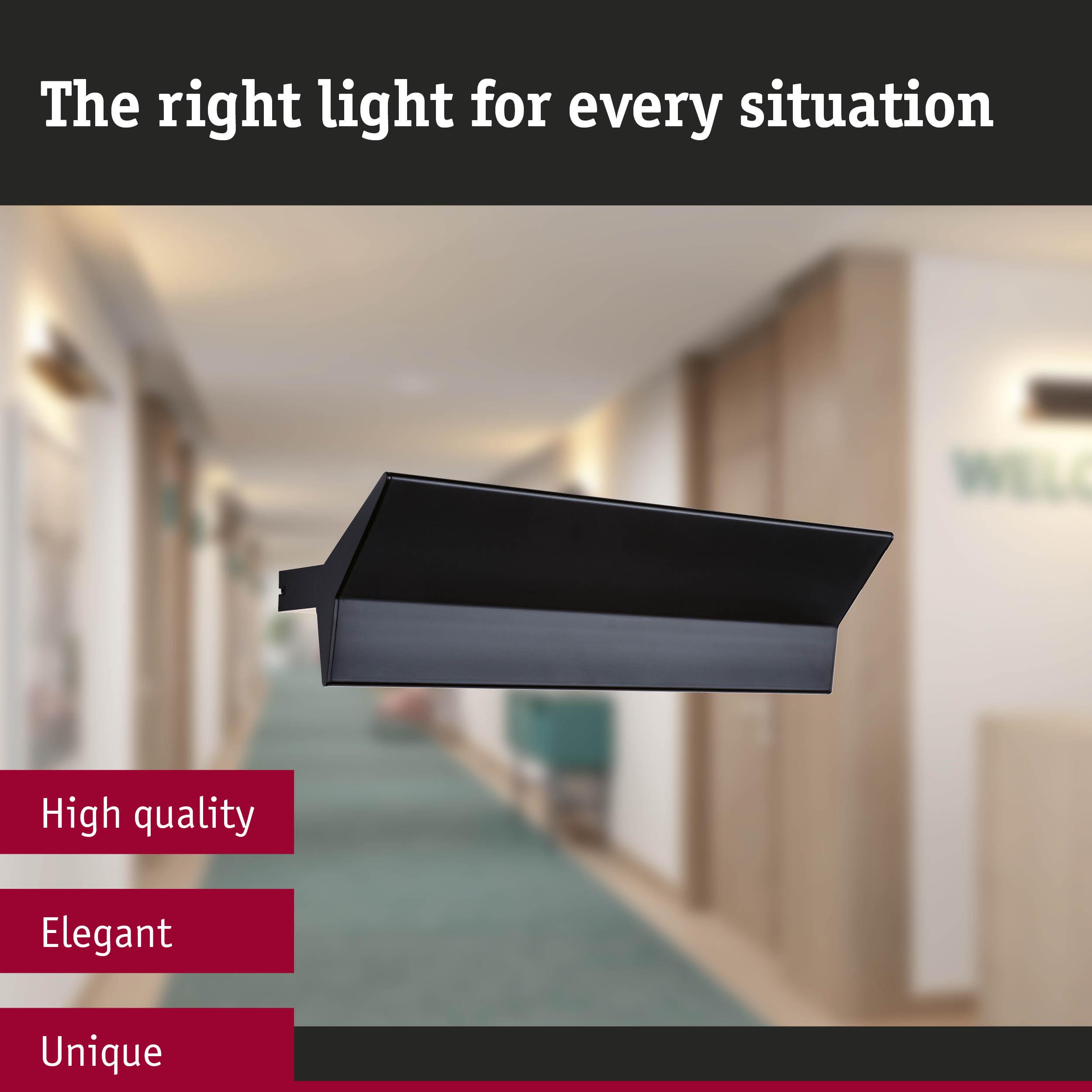 Black elegant metal wall light for indoor use with modern design and high quality finish