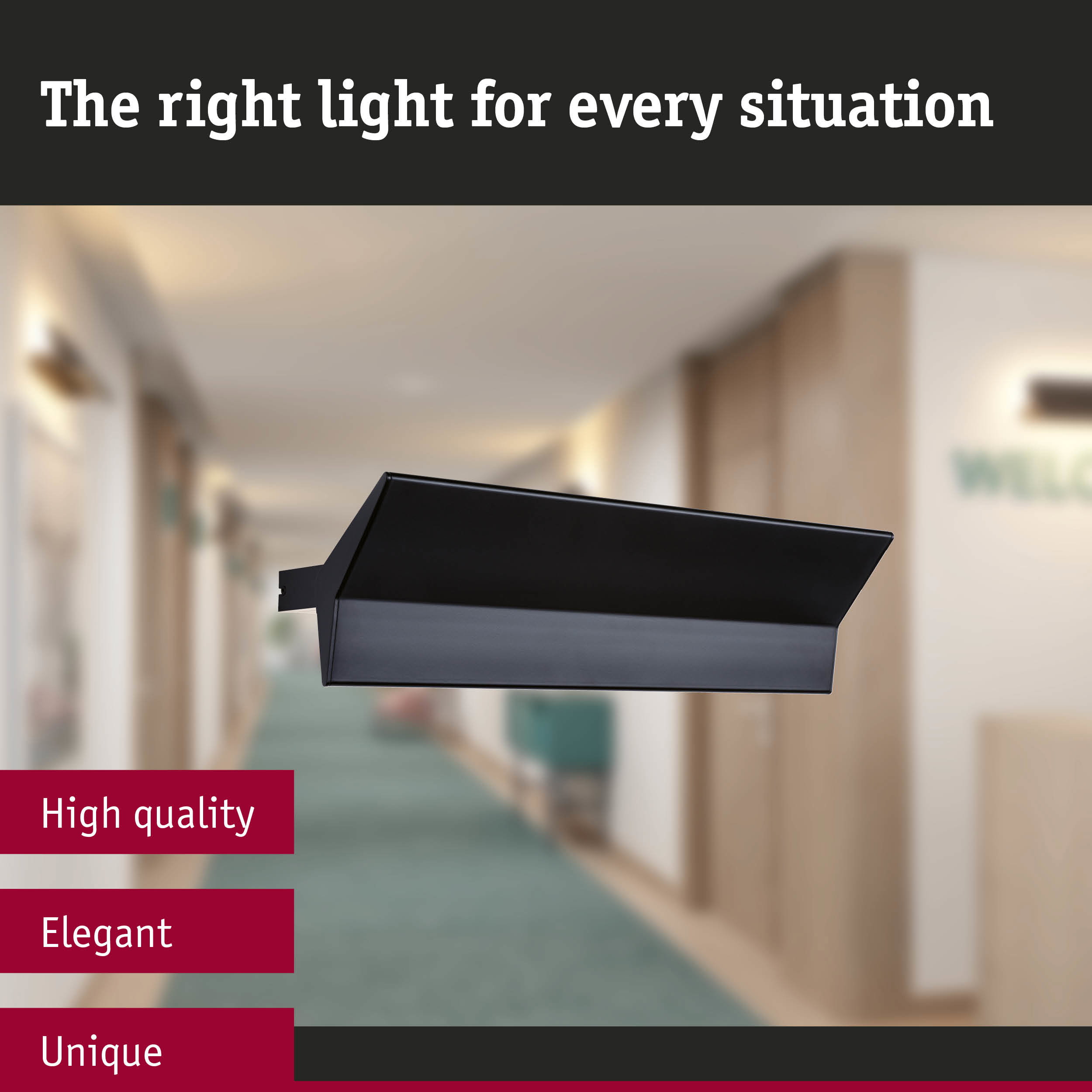 Black modern metal LED ceiling spotlight for high-quality corridor lighting indoors