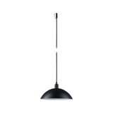 Black half-dome metal pendant lamp with long cable for modern indoor lighting