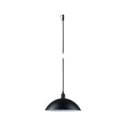 Schwarze Halbkugel-Pendelleuchte aus Metall mit langem Kabel für moderne Innenbeleuchtung