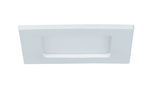 Rectangular white plastic recessed spotlight for modern LED ceiling lighting