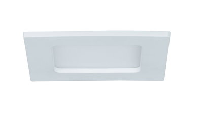 Rectangular white plastic recessed spotlight for modern LED ceiling lighting