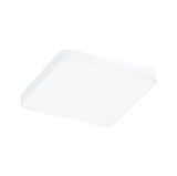Square white LED ceiling light with rounded corners for modern room illumination