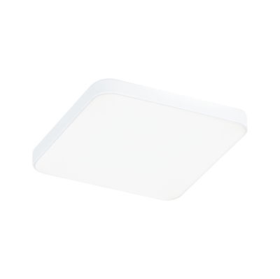 Square white LED ceiling light with rounded corners for modern room illumination
