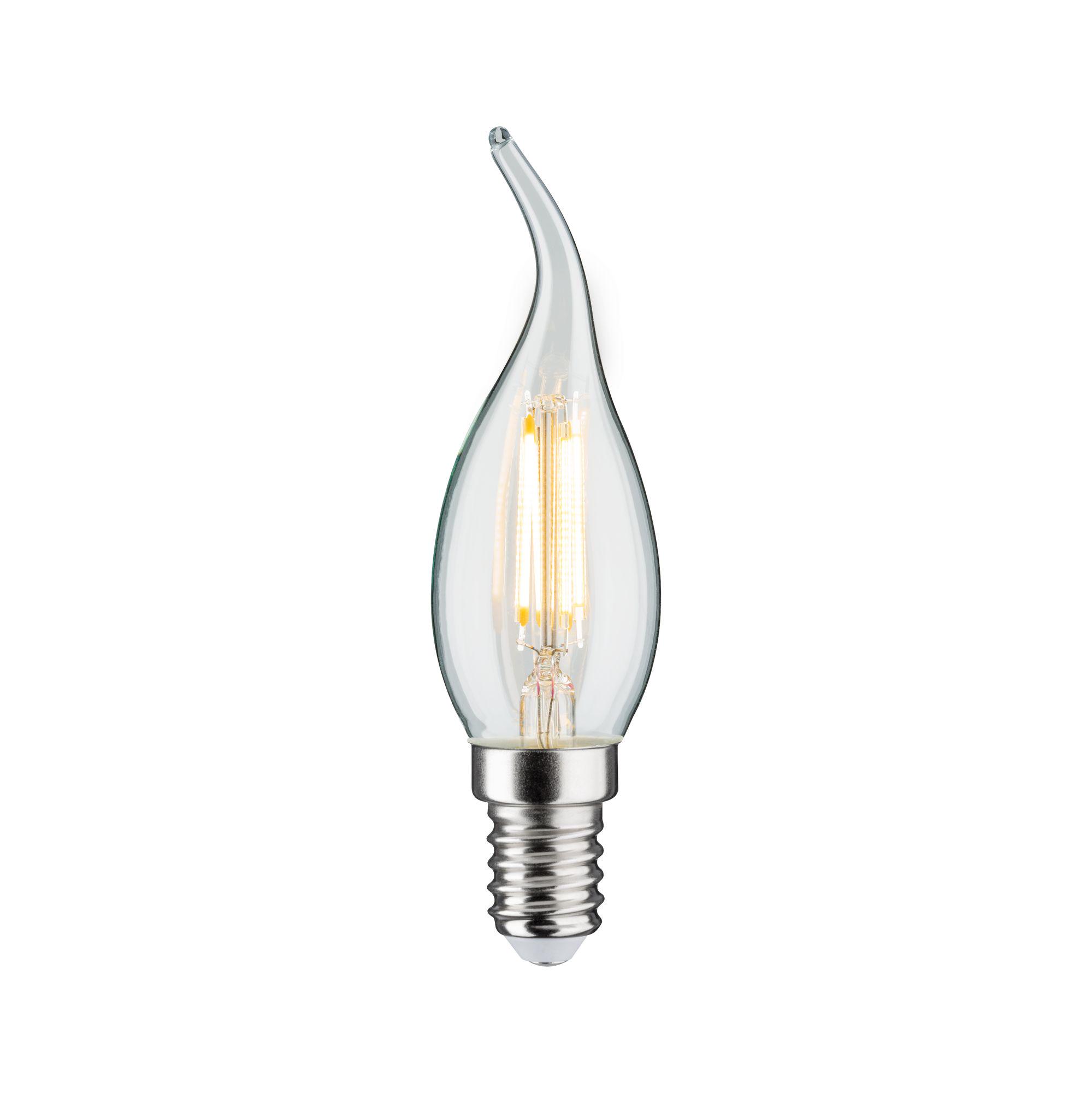 LED-Leuchtmittel in Flammenform mit klarem Glas und E14-Fassung für dekorative Beleuchtung