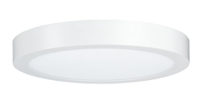 Ronde witte LED-plafondlamp met matte kunststof diffuser voor moderne binnenverlichting