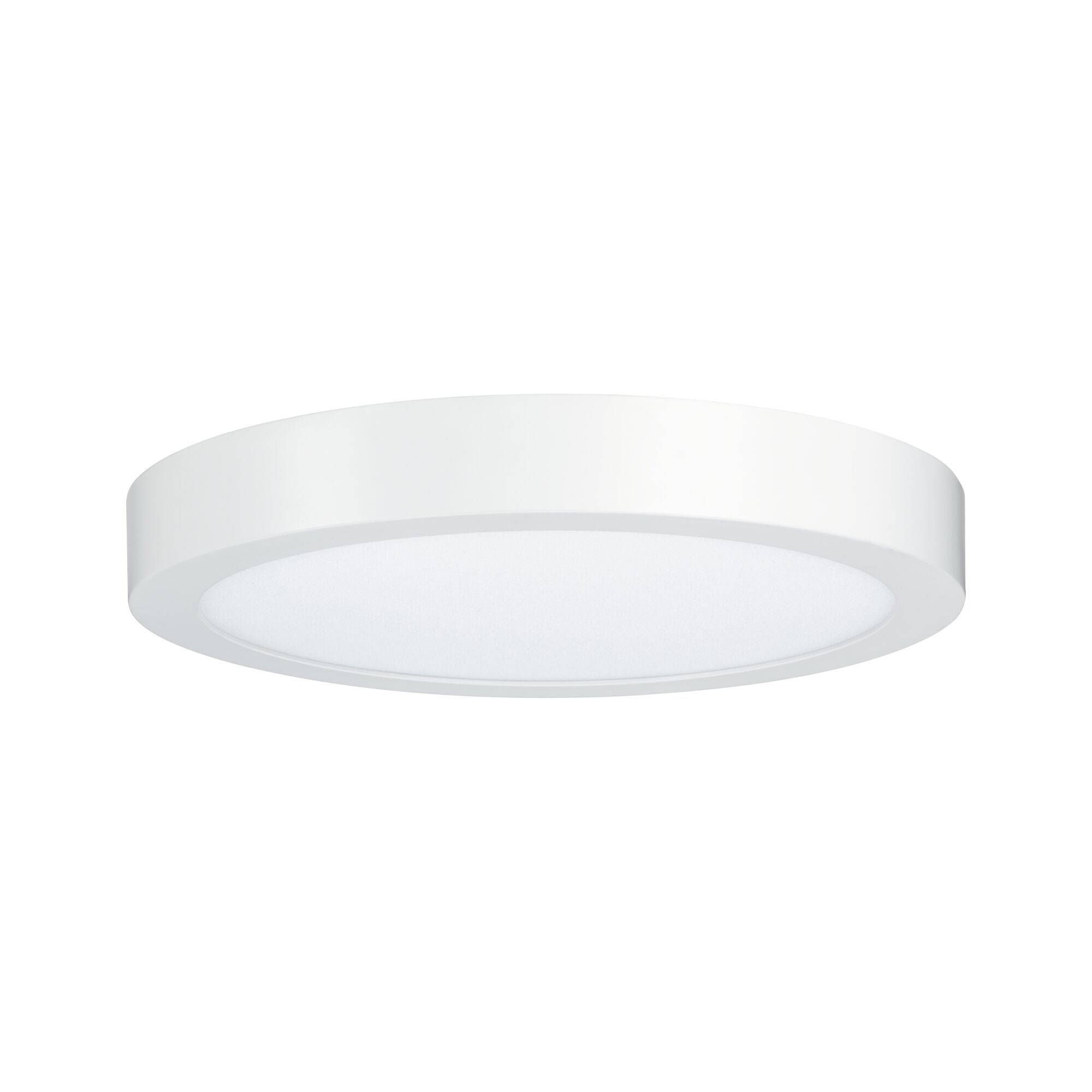 Runde weiße LED-Deckenleuchte mit mattem Diffusor aus Kunststoff für moderne Innenräume