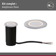 Encastré de sol LED Floor favorable aux insectes IP67 rond 50mm 2200K 2,2W 15lm 230V Alu Matière plastique/Métal
