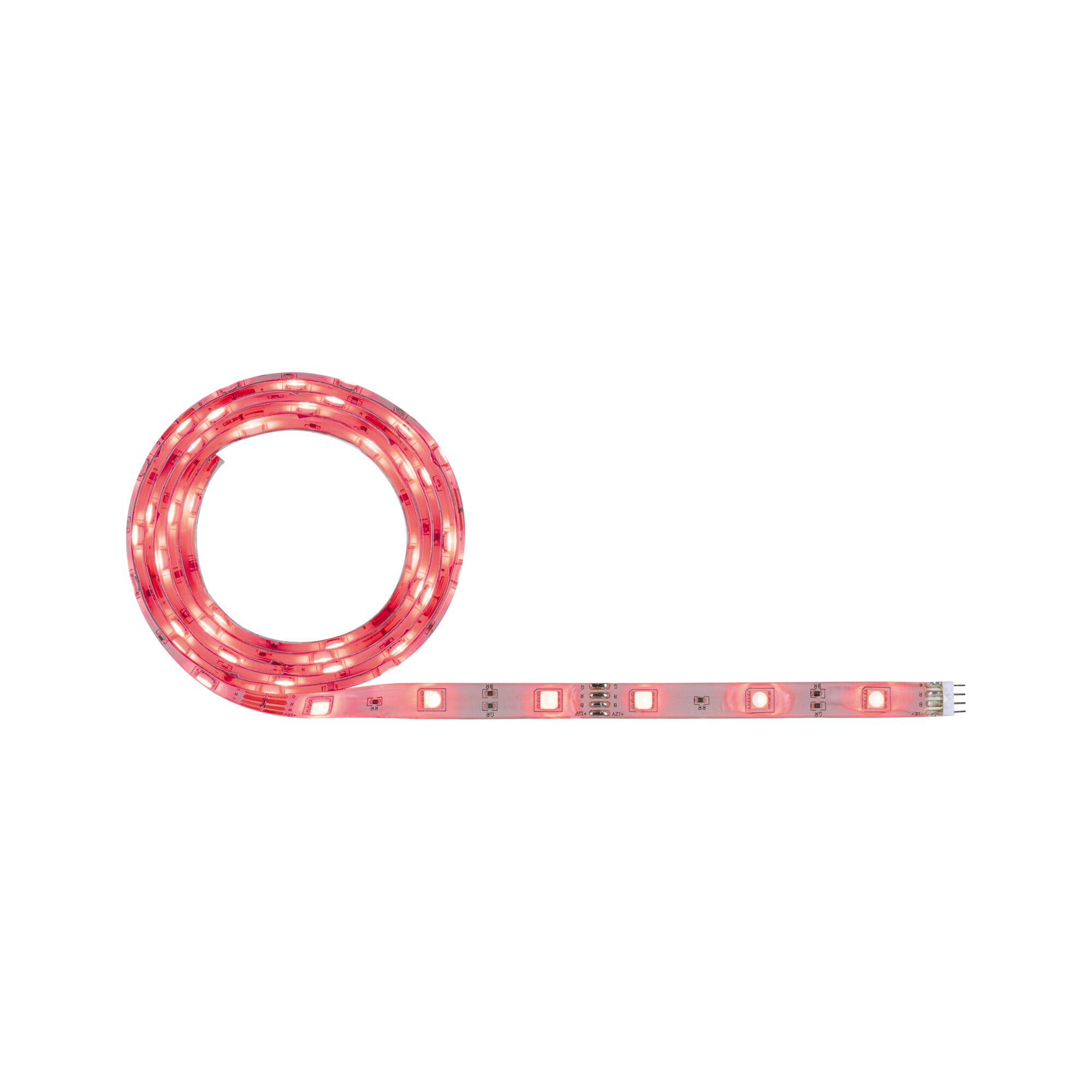 Roter LED-Lichtstreifen aus flexiblem Kunststoff mit gleichmäßiger Beleuchtung für Wohnraumakzente