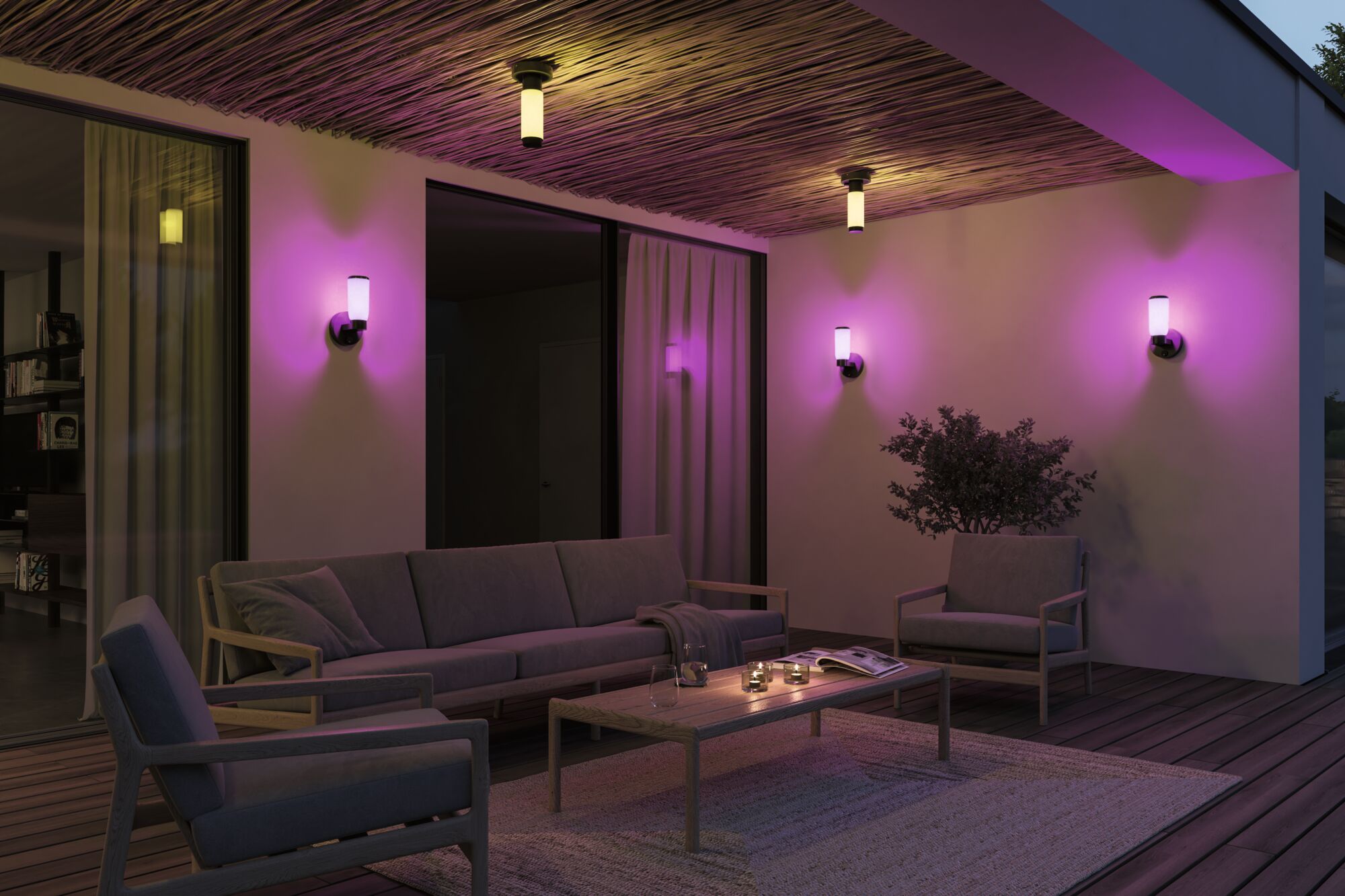 ModuShine Shade Velurio IP44 cylindrical Anthracite/White