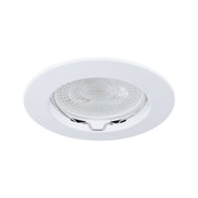 Spot encastré rond en plastique blanc avec verre transparent et ressort métallique pour éclairage LED