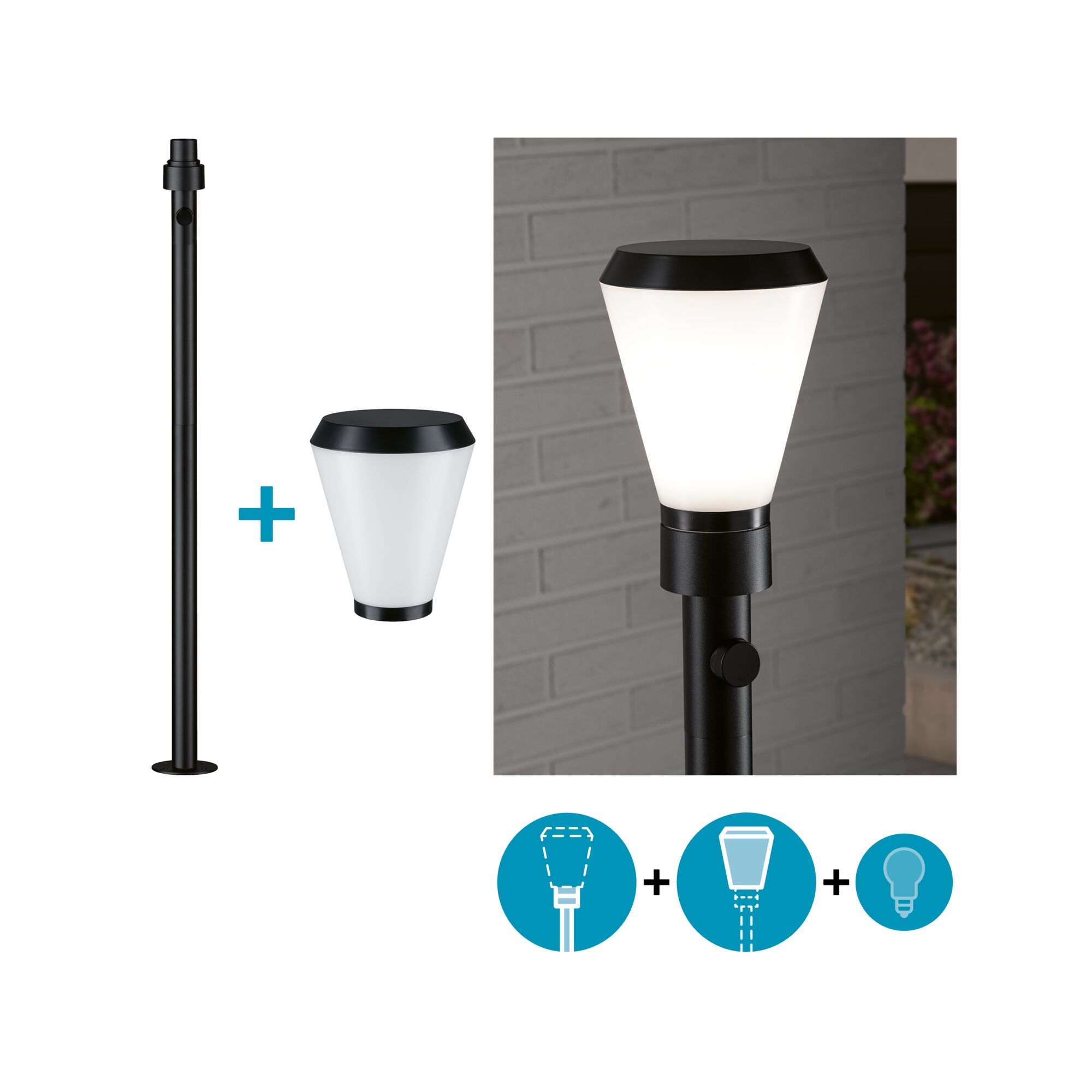 Set ModuShine Poller Varino Mittel ohne Sensor Anthrazit