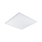 Flat square white LED panel for energy-efficient indoor ceiling lighting with modern design