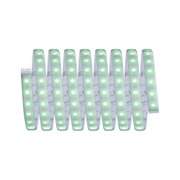 Bande LED flexible avec lumières vertes sur support blanc pour éclairage décoratif
