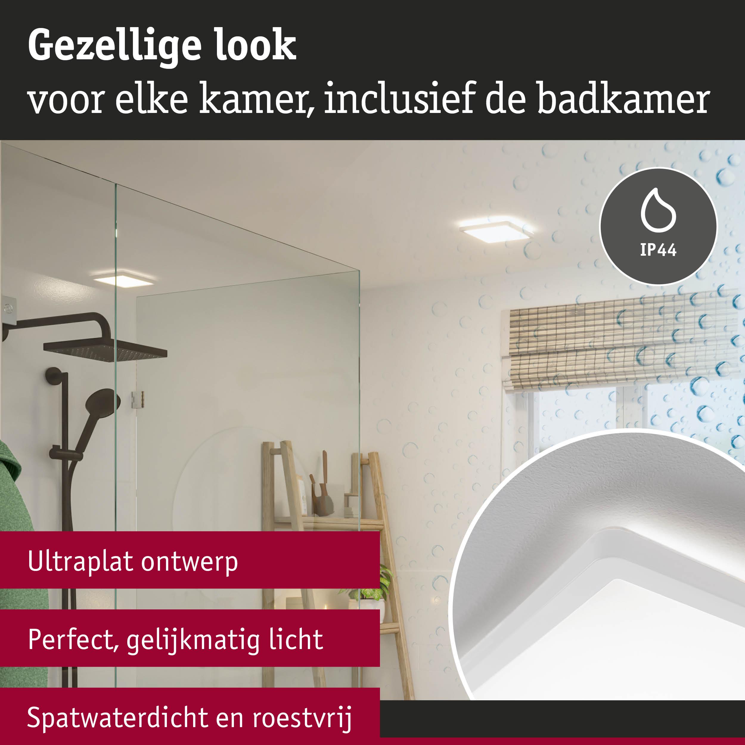 Ultraplatte witte LED-plafondlamp met IP44, spatwaterdicht en roestvrij voor badkamer en kamer