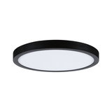 Runde LED-Deckenleuchte mit schwarzem Rahmen und weißem Diffusor für modernes Raumlicht