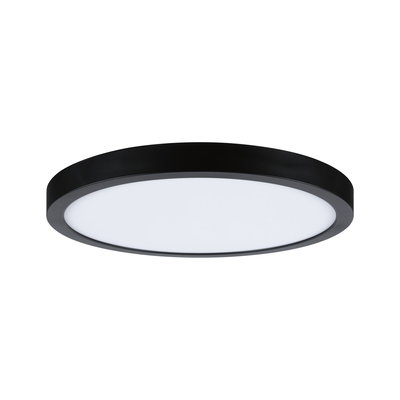 Runde LED-Deckenleuchte mit schwarzem Rahmen und weißem Diffusor für modernes Raumlicht