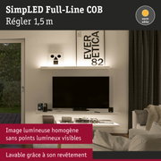 SimLED Full-Line COB 1,5 m bande LED blanc chaud pour un éclairage homogène sans points lumineux visibles