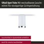 Weißer URail Spot Tube Deckenstrahler mit wechselbarem Leuchtmittel für flexible Lichtgestaltung