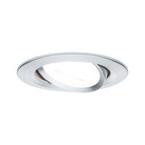 Rundstrahler aus gebürstetem Aluminium in Silber mit schwenkbarem LED-Licht für Wohnräume