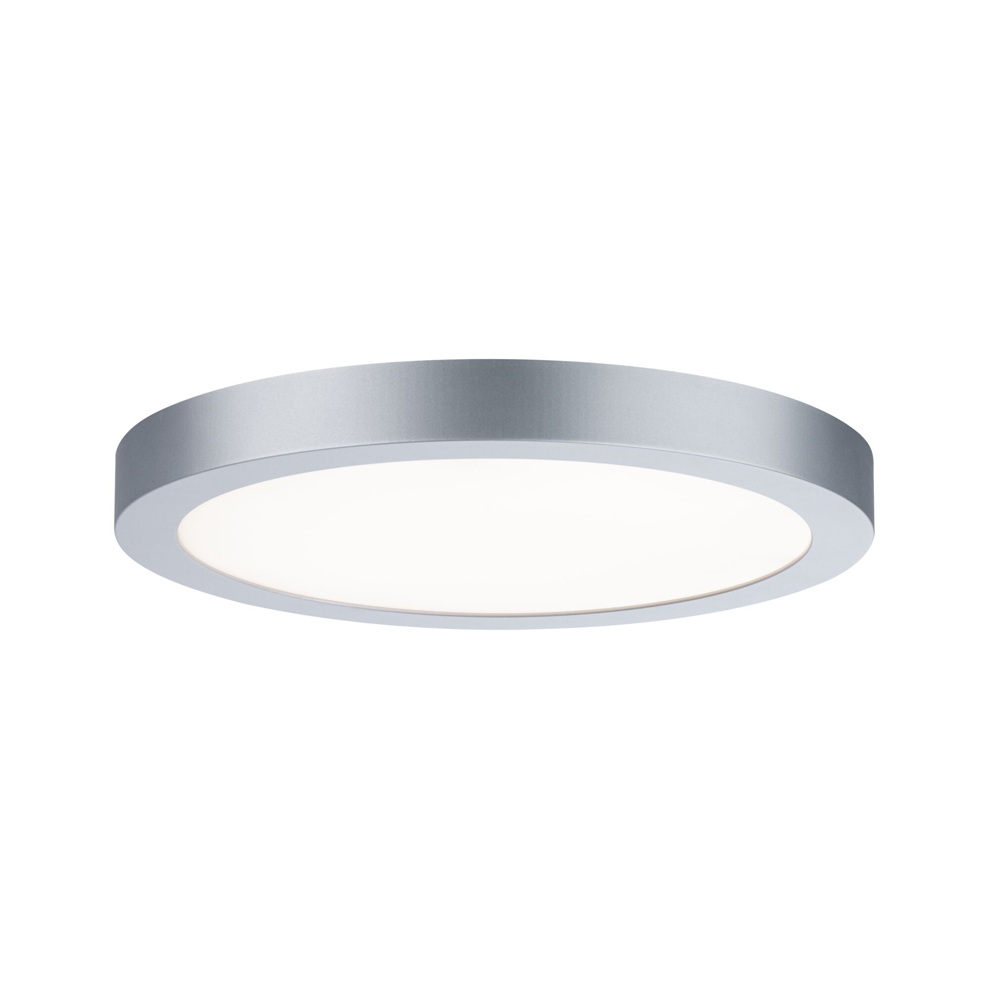 Panneau LED Abia rond 300mm 22W 2200lm 2700K Chrome mat Plafonnier LED rond en aluminium argenté avec diffuseur blanc pour éclairage moderne