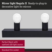 Set Mirror luminaire Regula II including light source 4-lamp E14 2700K 4x470lm 230V 4x4,5W dimmable Black/Opal